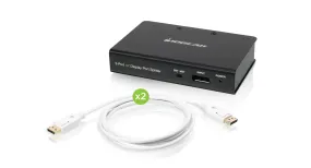 2-Port DisplayPort 1.2 Cinema 4K Splitter & Multi-Monitor MST Hub w/Cables Kit