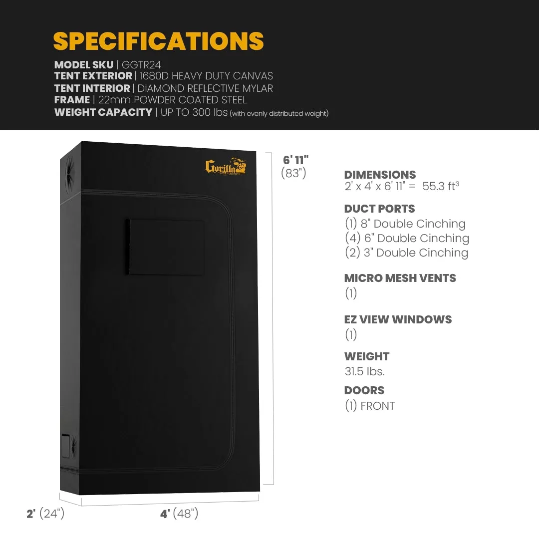 2x4 All New Grow Tent Kit - SuperPonicsXL12