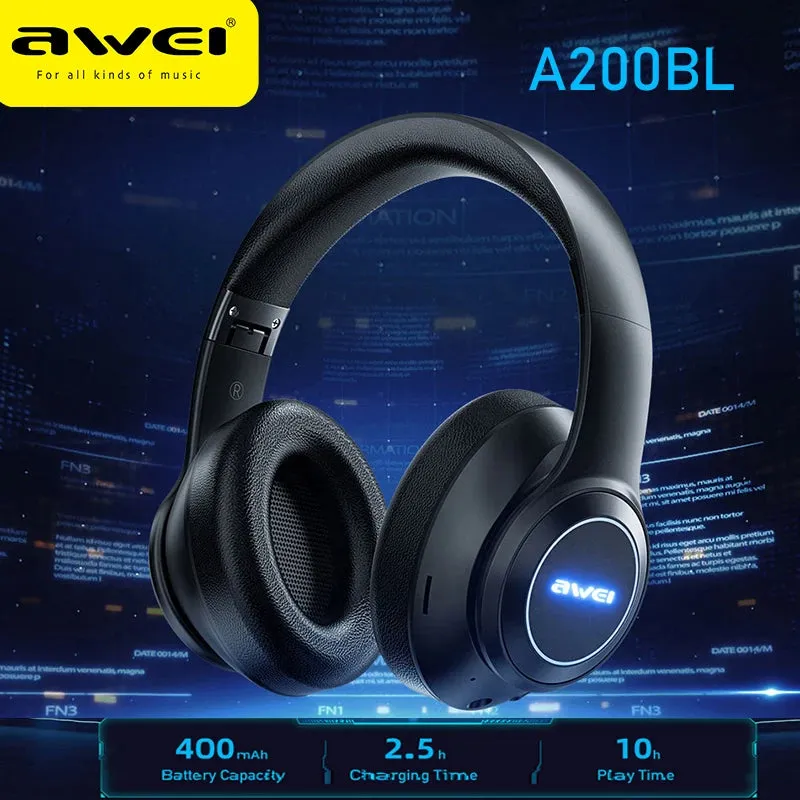 Awei RGB Gaming Wireless Headphones with Mic