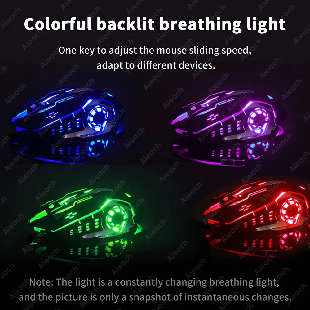 Bluetooth Mouse Gaming Computer Rechargeable Wireless Mouse USB Mechanical E-Sports Backlight PC Gamer Mouse for Computer