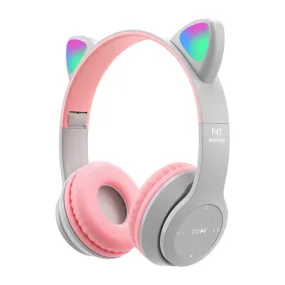 Cat Ears LED Bluetooth Headphones