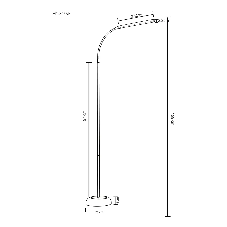 Henke LED Floor Lamp with Flexible Neck