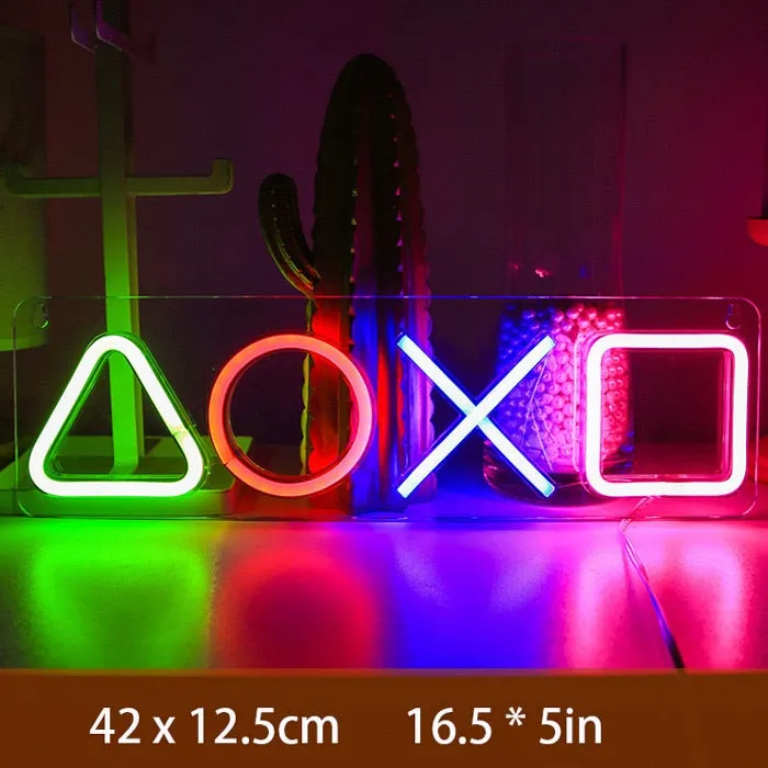 Icon Gaming PS5 Game Neon Light Sign Control Decorative Lamp