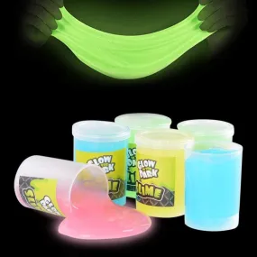 Kicko Glow Dark Slime 24 Pack Assorted Neon Colors Kids Party Favors Non Toxic