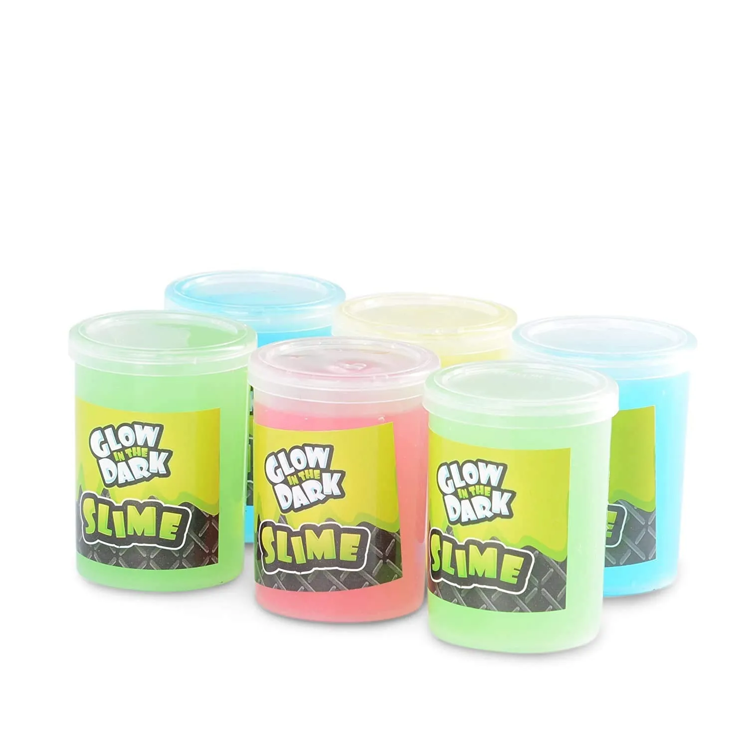 Kicko Glow in the Dark Slime Kit 24 Pack Neon Colors Party Favors for Kids