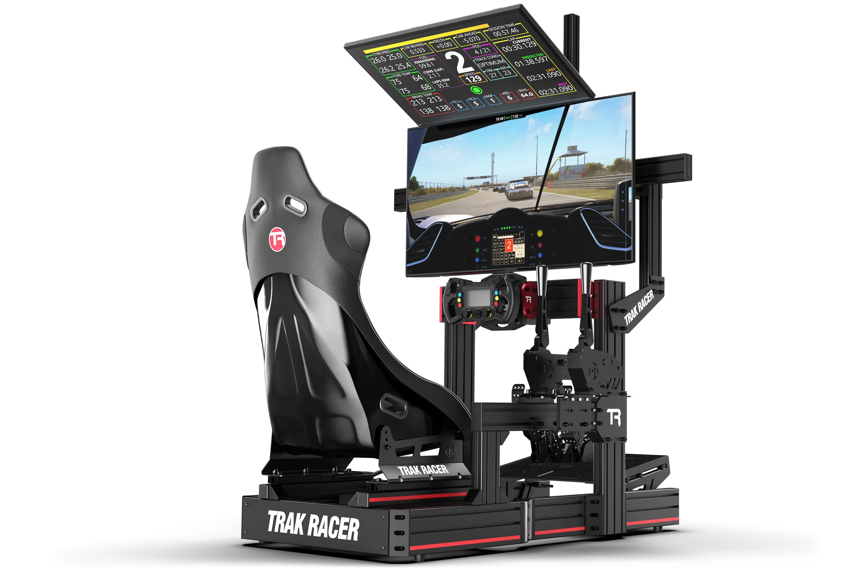 Large Cockpit-Mounted Dual Monitor Stand - 1200mm / 47.25" Wide