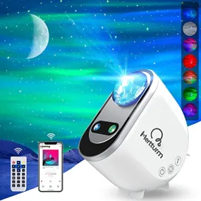 MERTTURM Plastic Star Projector, 3 In 1 Led Galaxy Projector With Bluetooth Speaker, 6 White Noise For Sleeping, Ideal For Children'S Night Light, Room Decoration, Festival Gift