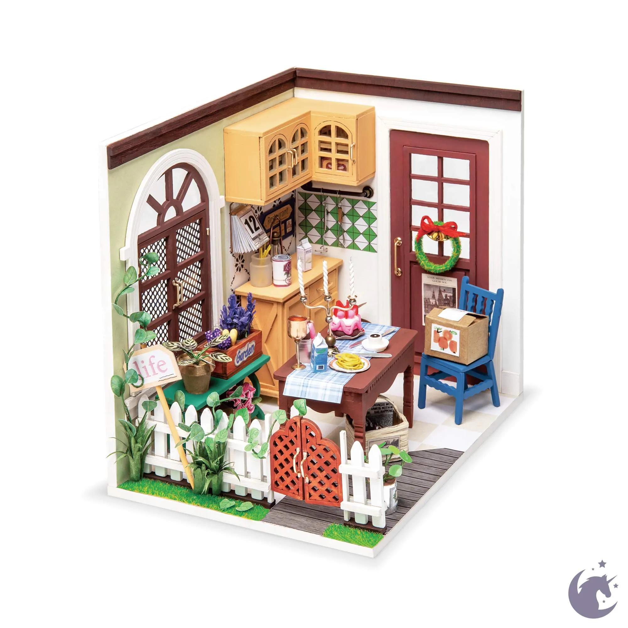 Mrs. Charlie's Dining Room | Robotime DGM09 DIY Dollhouse Miniatures Kit