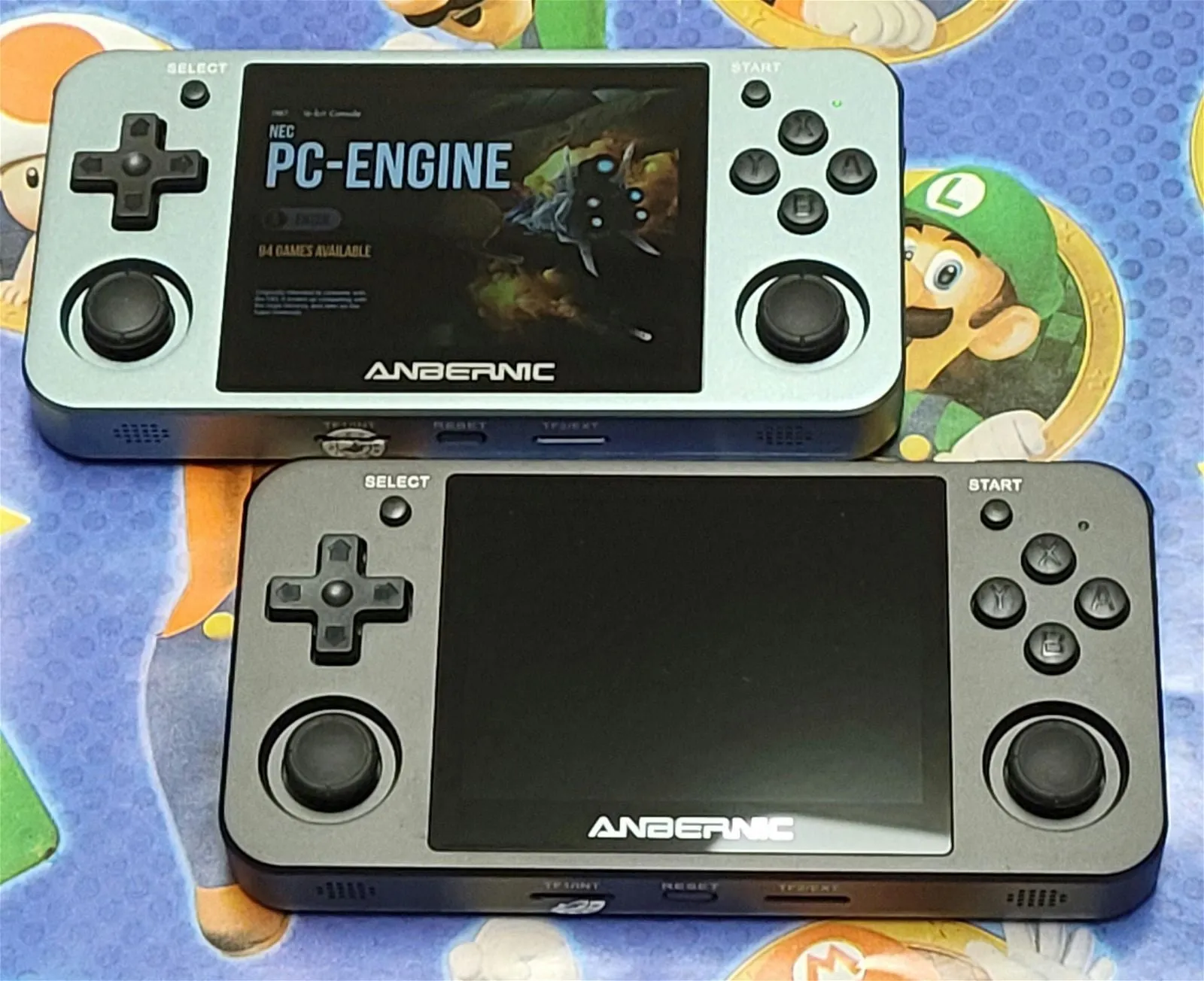 New custom OS Anbernic RG350M 128GB SD retro portable handheld gaming console, plug&play machined aluminum frame.