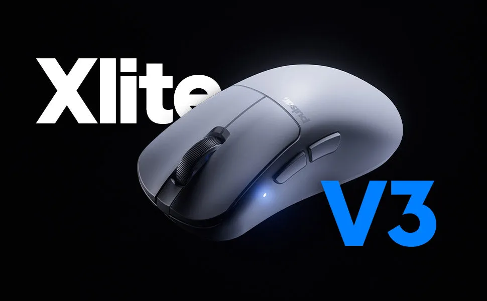 Pulsar Xlite V3 Large Wireless Gaming Mouse - White