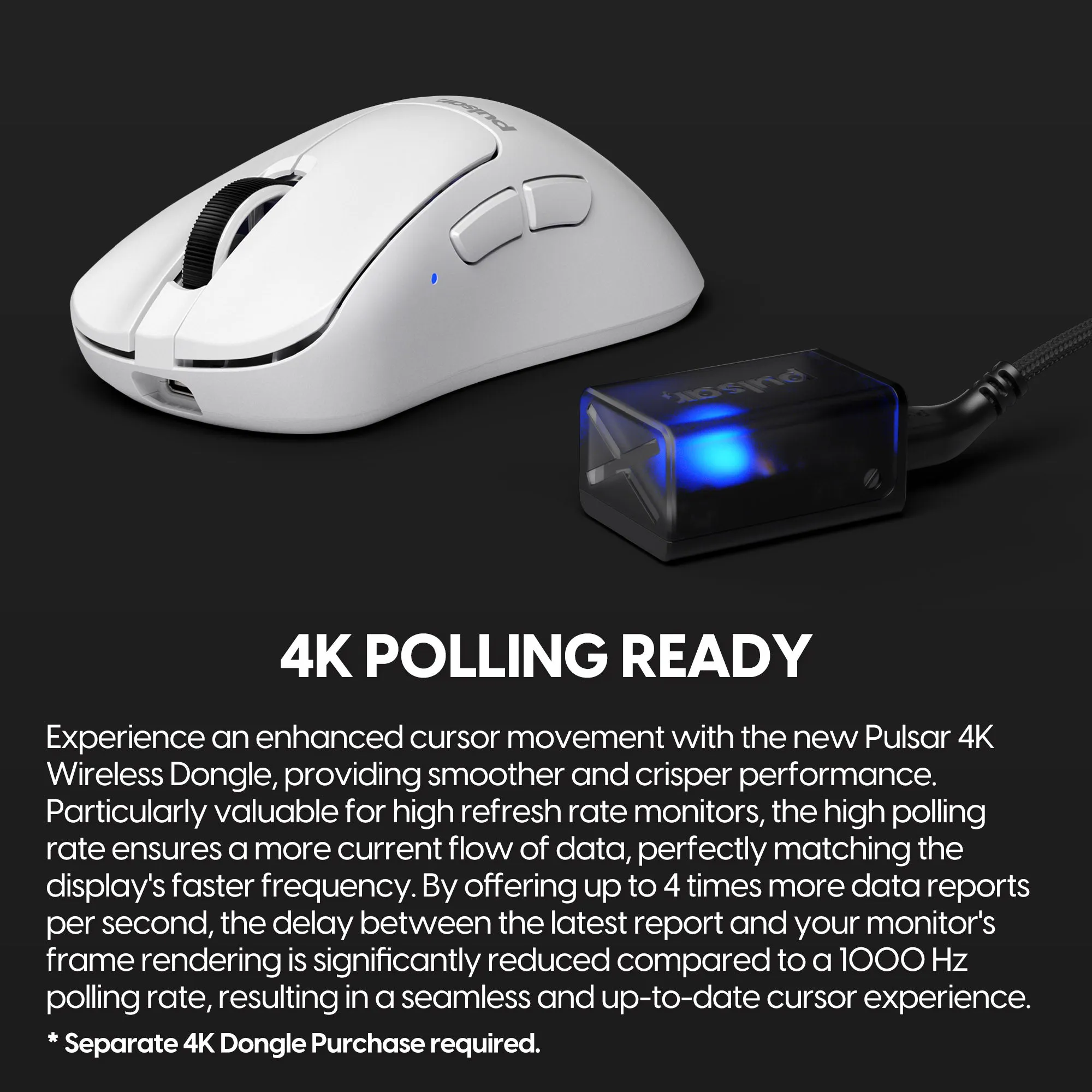 Pulsar Xlite V3 Large Wireless Gaming Mouse - White