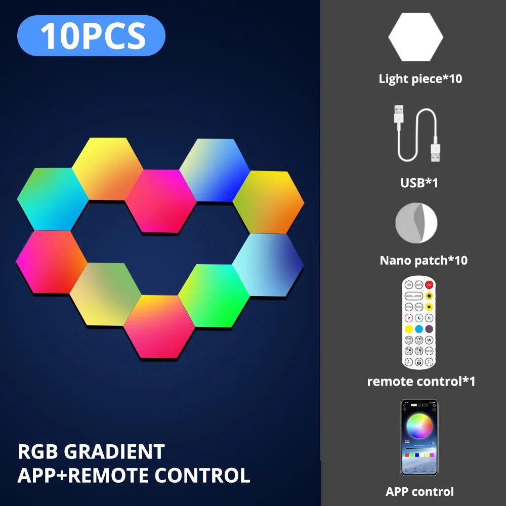 RGB Bluetooth LED Hexagon Lights