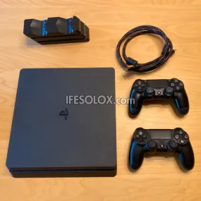 Sony Playstation 4 (PS4) Slim 1TB Game Console with 2 DUALSHOCK 4 Controllers and 10 Games - Foreign Used