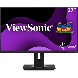 ViewSonic VG2748A 27 Inch IPS 1080p Ergonomic Monitor with Ultra-Thin Bezels, HDMI, DisplayPort, USB, VGA, and 40 Degree Tilt for Home and Office