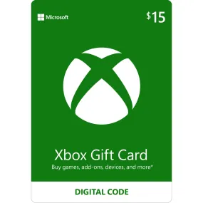 Xbox $15 Gift Card (Digital Download)